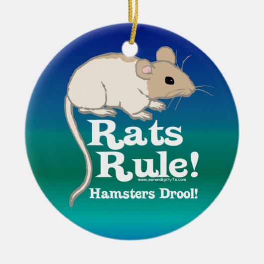 Rats Rule! Keramisch Ornament (Voorkant)