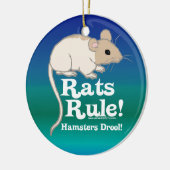Rats Rule! Keramisch Ornament (Links)