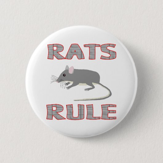 RATS RULE RONDE BUTTON 5,7 CM (Voorkant)