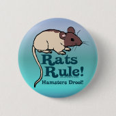 Rats Rule! Ronde Button 5,7 Cm (Voorkant)