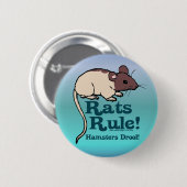 Rats Rule! Ronde Button 5,7 Cm (Voorkant /achterkant)