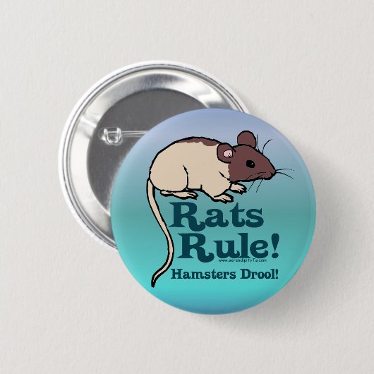 Rats Rule! Ronde Button 5,7 Cm (Voorkant /achterkant)