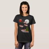 Rats Santa Sleigh Flying Funny Magical Christmas P T-shirt (Voorkant volledig)