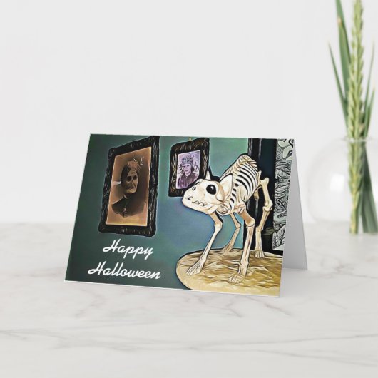 Rats, Skeletons en Witches Halloween Card Kaart (Voorkant)