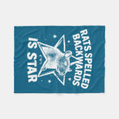 Rats Spelled Backwards Is Star Fleece Deken (Voorkant (Horizontaal))