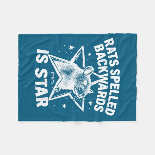 Rats Spelled Backwards Is Star  Fleece Deken (Voorkant (Horizontaal))