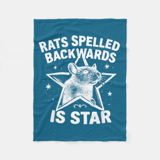Rats Spelled Backwards Is Star Fleece Deken (Voorkant)