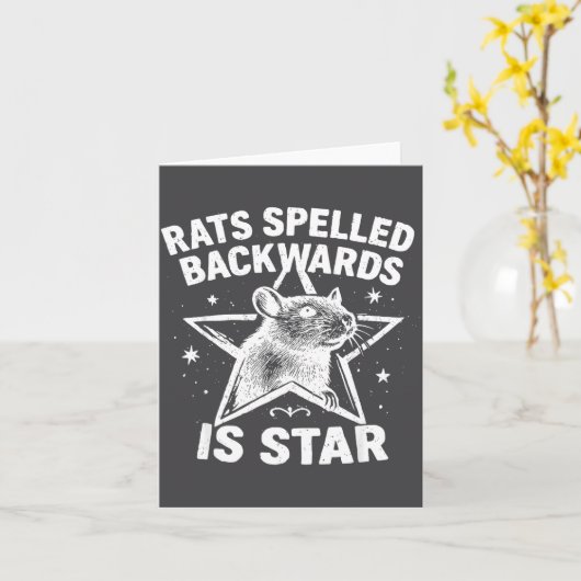 Rats Spelled Backwards Is Star  Kaart (Gele Bloem)