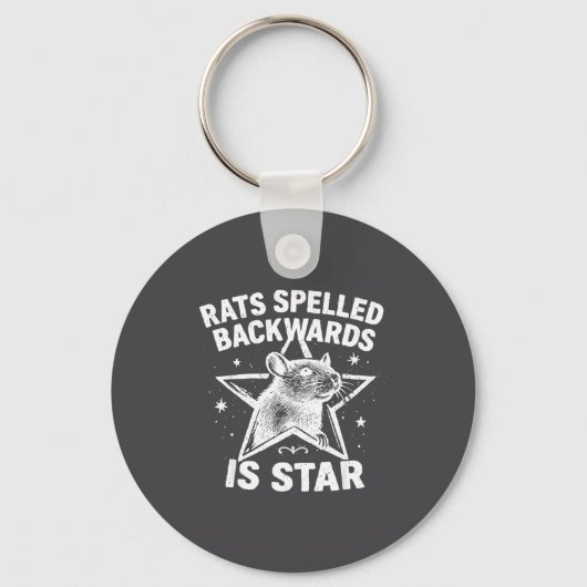 Rats Spelled Backwards Is Star Sleutelhanger (Voorkant)