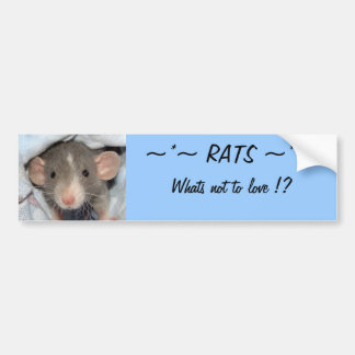 RATS...Wat is er niet om van te houden? Bumpersticker
