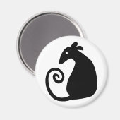 Ratsilhouet ratmagneet magneet (Voorkant / Achterkant)