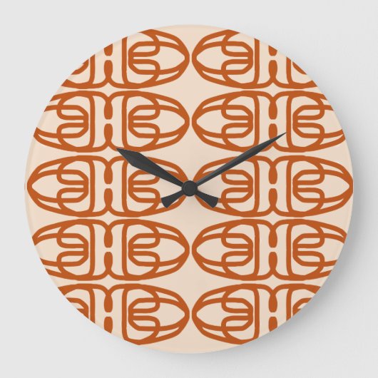 RATTAN acrylic wall clock  Grote Klok (Voorkant)