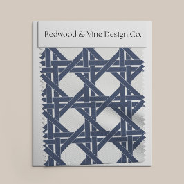 Rattan Basketweve Pattern (zeemacht en witte zomer Stof