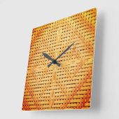 Rattan Weave Vierkante Klok (Hoek)
