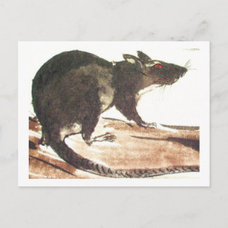 Ratte No. 01 * Rat * Ratten-Postkarten* Rat-Art-Po Briefkaart