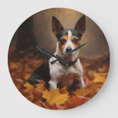 Ratte Terrier in herfstbladeren val inspireert Grote Klok (Voorkant)