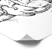 Rattegel met hartkoekje poster (Hoek)