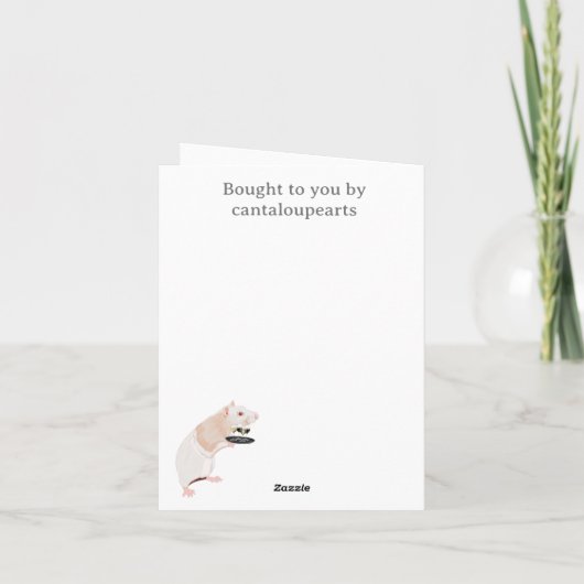 Rattekelner surreëel Bewerkbaar Kaart (Achterkant)