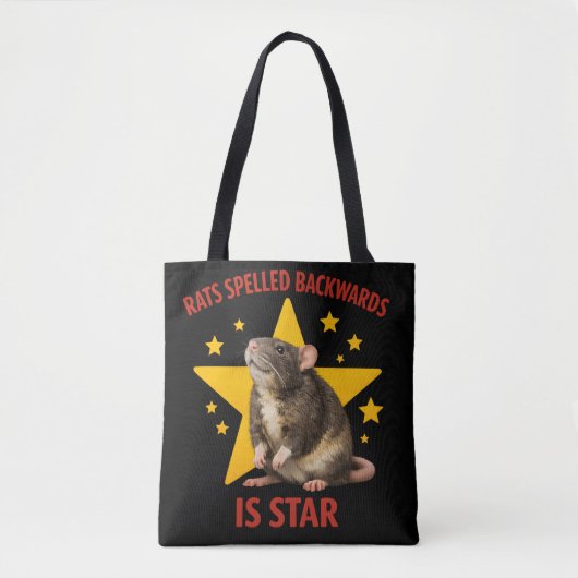 RATTEN achterstevoren gespeld is STER ! Grappig ra Tote Bag (Voorkant)