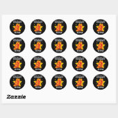 Ratten achterstevoren gespeld is ster Grappige rat Ronde Sticker (Vel)