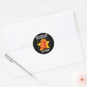 Ratten achterstevoren gespeld is ster Grappige rat Ronde Sticker (Envelop)
