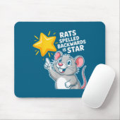Ratten achterstevoren gespeld is ster Grappige woo Muismat (Met muis)