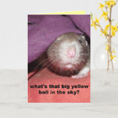 ratten die aanpasbare groetenkaart spreken kaart (Gele Bloem)