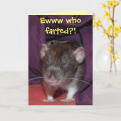 ratten die aanpasbare groetenkaart spreken kaart (Gele Bloem)