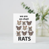 Ratten Dier We zijn op chat Grappige Ratten Briefkaart (Staand voorkant)