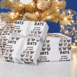 Ratten Dier We zijn op chat Grappige Ratten Cadeaupapier