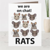 Ratten Dier We zijn op chat Grappige Ratten Kaart (Voorkant)