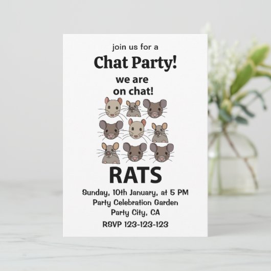 Ratten Dier We zijn op chat Grappige Ratten Kaart (Staand voorkant)