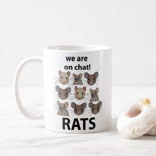 Ratten Dier We zijn op chat Grappige Ratten Koffiemok