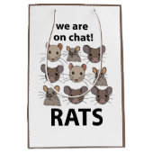 Ratten Dier We zijn op chat Grappige Ratten Medium Cadeauzakje (Voorkant)
