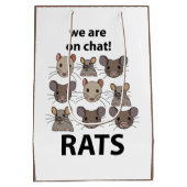 Ratten Dier We zijn op chat Grappige Ratten Medium Cadeauzakje (Achterkant)