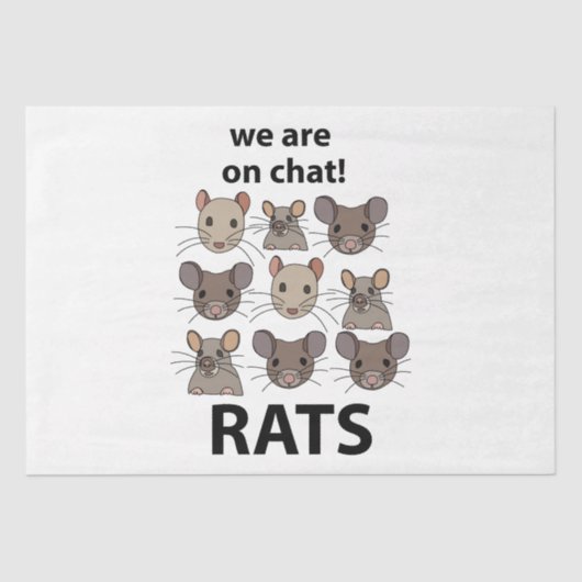 Ratten Dier We zijn op chat Grappige Ratten Tissuepapier (Voorkant)