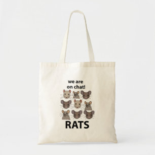 Ratten Dier We zijn op chat Grappige Ratten Tote Bag