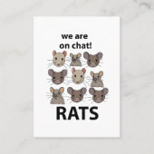 Ratten Dier We zijn op chat Grappige Ratten Visitekaartje (Voorkant)