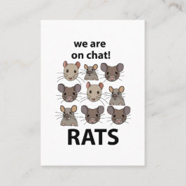Ratten Dier We zijn op chat Grappige Ratten Visitekaartje