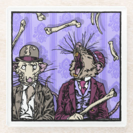 Ratten en Botten - Pop Gothic Nightmare Surreal Glazen Onderzetter