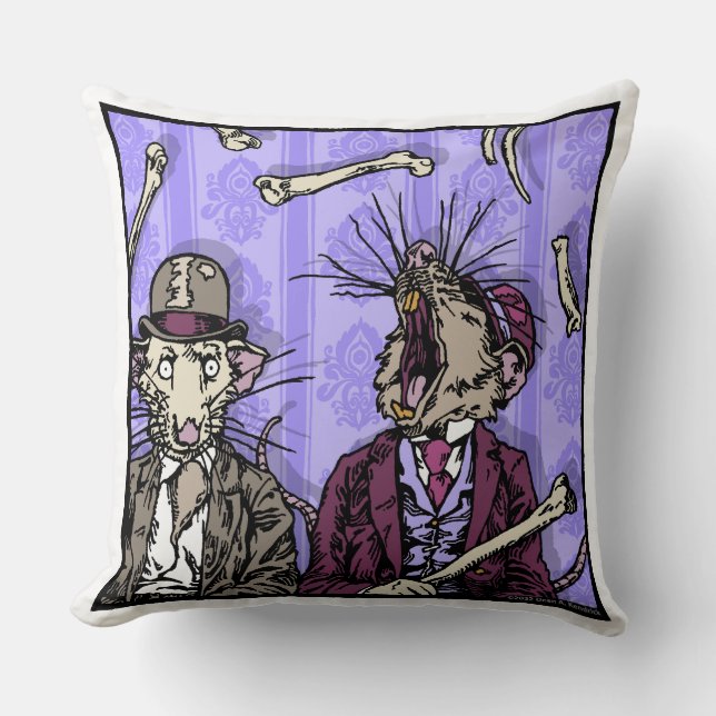 Ratten en Botten - Pop Gothic Nightmare Surreal Sq Kussen (Voorkant)