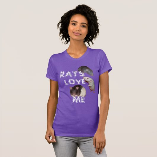 ratten houden van me T-shirt (Voorkant volledig)