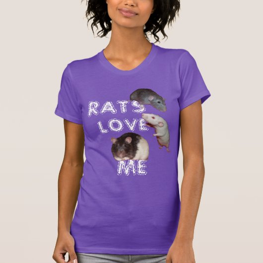 ratten houden van me T-shirt (Voorkant)