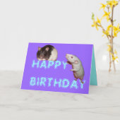 ratten hun verjaardagskaart kaart (Gele Bloem)