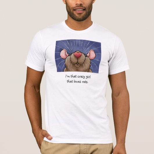 Ratten = Love Rat T-Shirt (Voorkant)