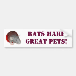 Ratten maken geweldige huisdieren! Bumpersticker