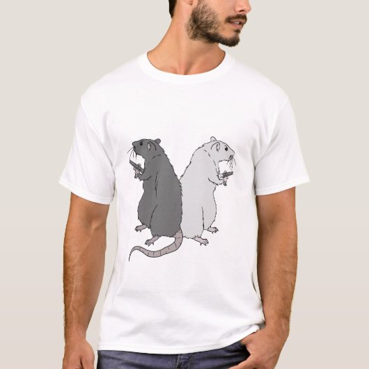 Ratten met gats t-shirt (Voorkant)
