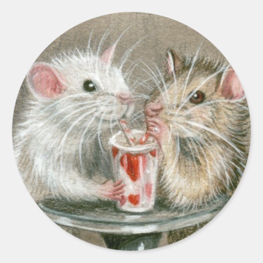 Ratten op een Datum Stickers (Voorkant)