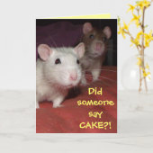 Ratten praten wenskaart kaart (Gele Bloem)