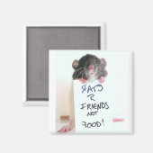 Ratten R Vrienden Niet Voedsel 2 Magneet (Voorkant / Achterkant)